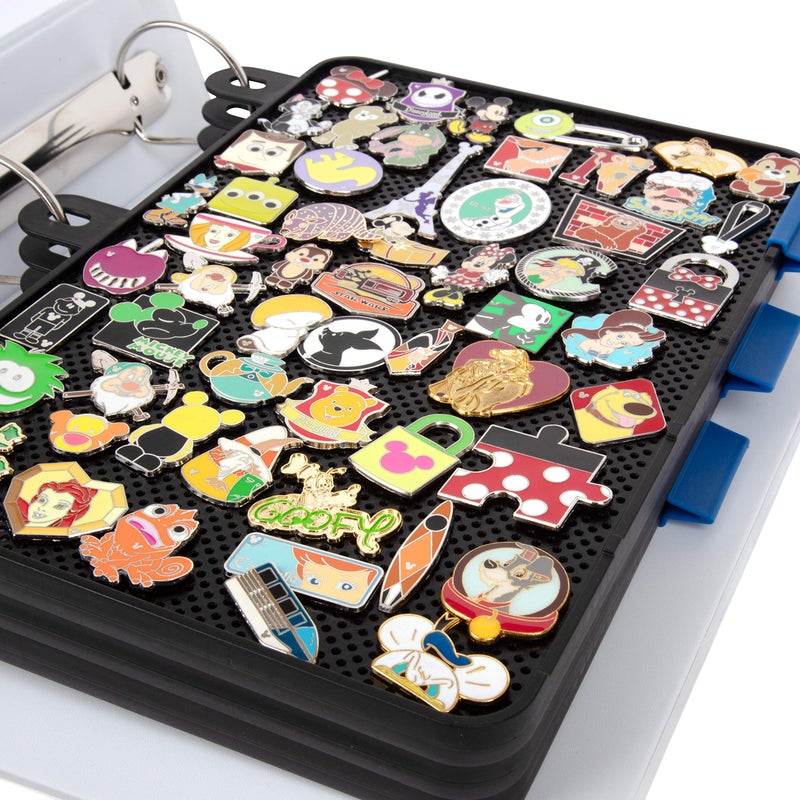 SCS Direct Enamel Pin Display Pages (1 PK) - Display and Trade Your Disney Collectible Pins in Any 3-Ring Binder - Pages Lay Flat with Pinbacks and NO Sagging (Black - Pins Not Included) - Image 3
